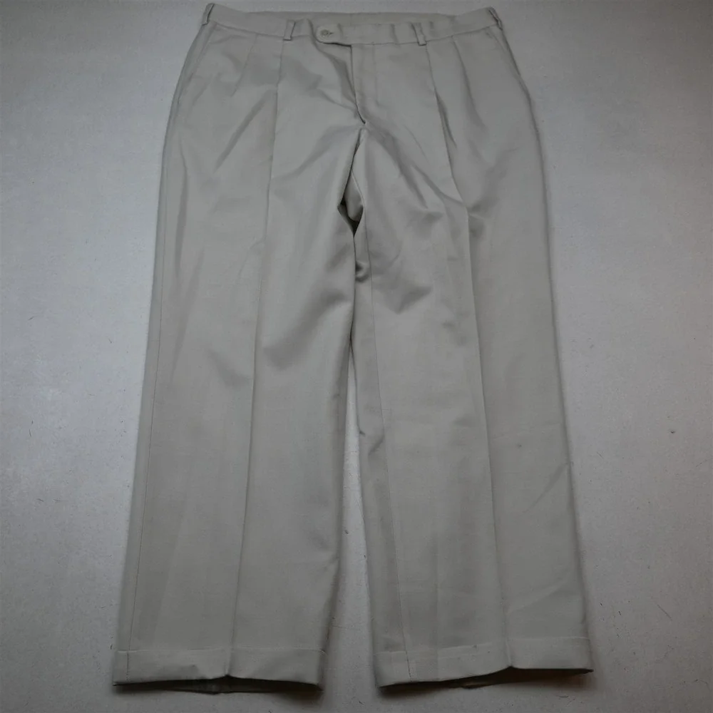 Vtg Y2K 2000s Boxy Double Breasted 46R 38x30 White Textured Jacket Pants Suit
